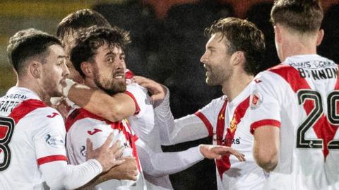 Airdrieonians celebrate