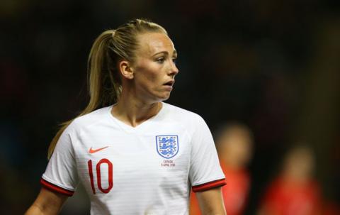 Toni Duggan playing for England