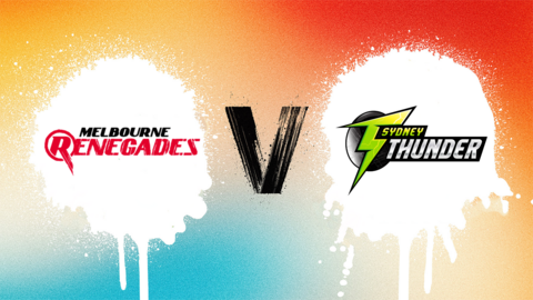 Melbourne Renegades v Sydney Thunder badge graphic