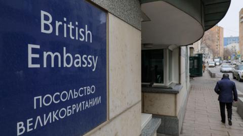 A file image of the British Embassy in Moscow