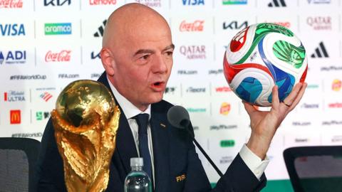 FIFA President Gianni Infantino at a press conference in Mexico City, Mexico on 10 June 2026