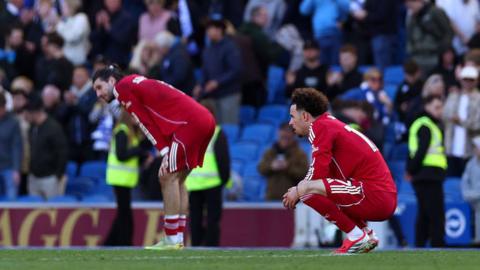 A dejected Curtis Jones