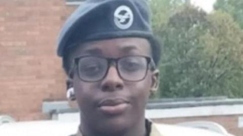 Nathaniel Shani in his air cadet uniform