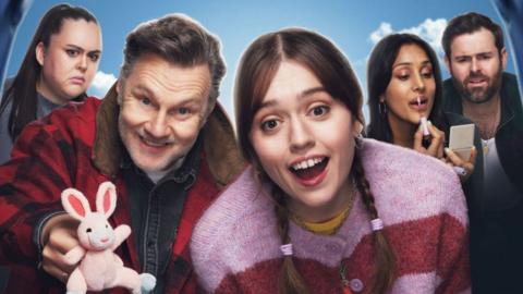 L-R: Sharon Rooney, David Morrissey, Aimee Lou Wood, Taj Atwal, David Fynn.