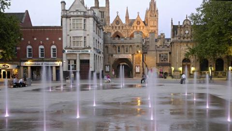 Fountains in Cathedral Square, Peterborough