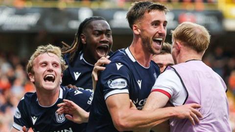 Dundee players celebrate