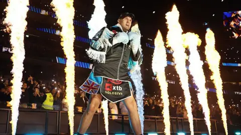 Tyson Fury making his ringwalk