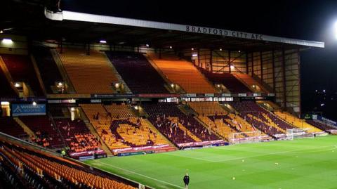 A general view of University of Bradford Stadium, home of Bradford City 