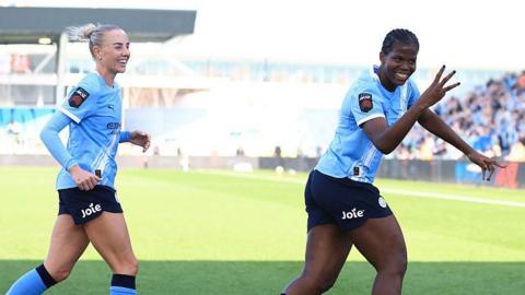 Khadija Shaw celebrates