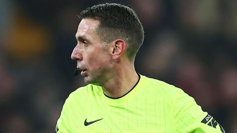 David Coote refereeing Liverpool v Aston Villa earlier this month