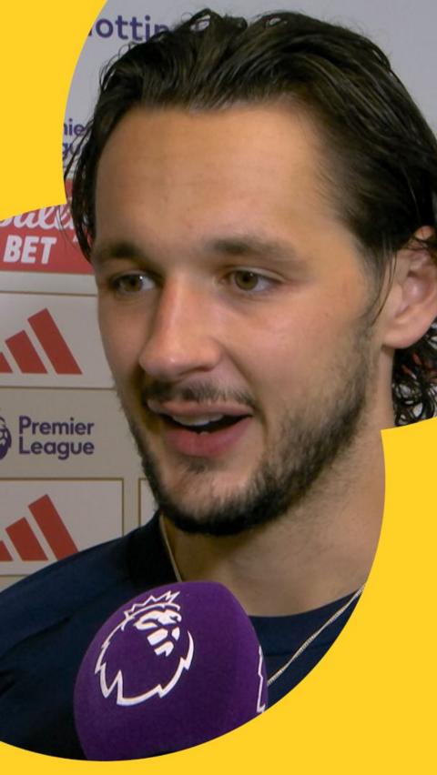 James Trafford speaking in the tunnel after victory over Nottingham Forest