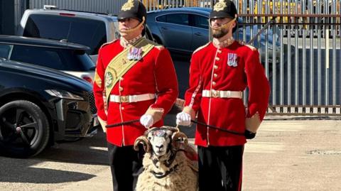 Private Derby in attendance at a ceremony