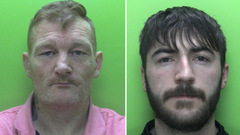 Mugshots of David McCandless and Mason Meanwell