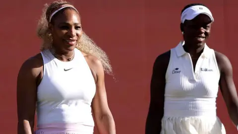 Serena Williams and Victoria Mboko