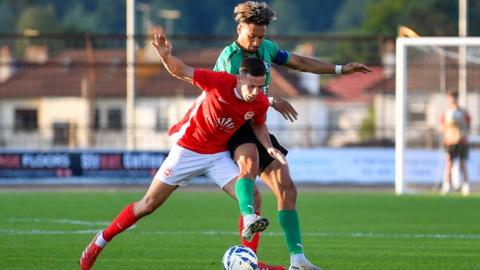 McEneff in action for Larne
