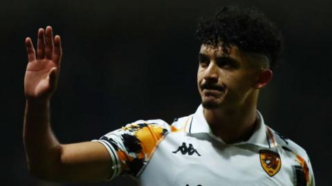 Mohamed Belloumi of Hull City acknowledges the fans after he is substitute