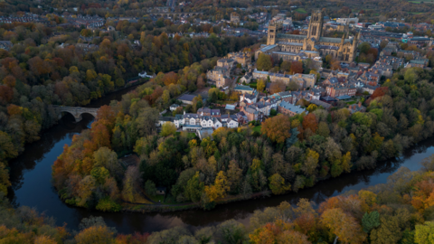 A view of Durham City in the autumn