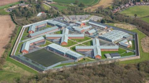 A drone shot of HMP Lowdham Grange