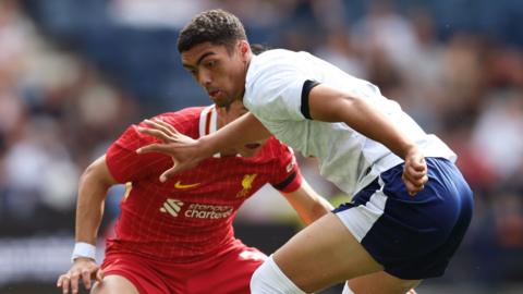 Preston's Noah Mawene in action during the club's pre-season friendly against Liverpool