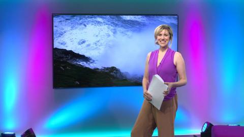 Jenny on the Newsround set