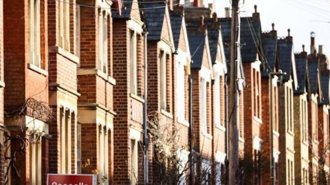 A row of brick housing in Oxford.