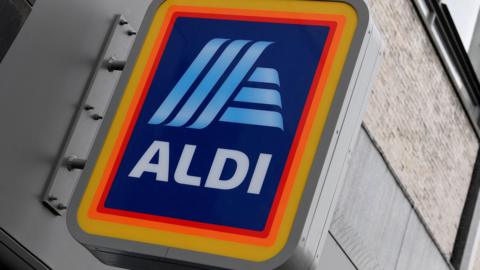 An Aldi sign outside a store