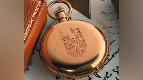 Gold pocket watch