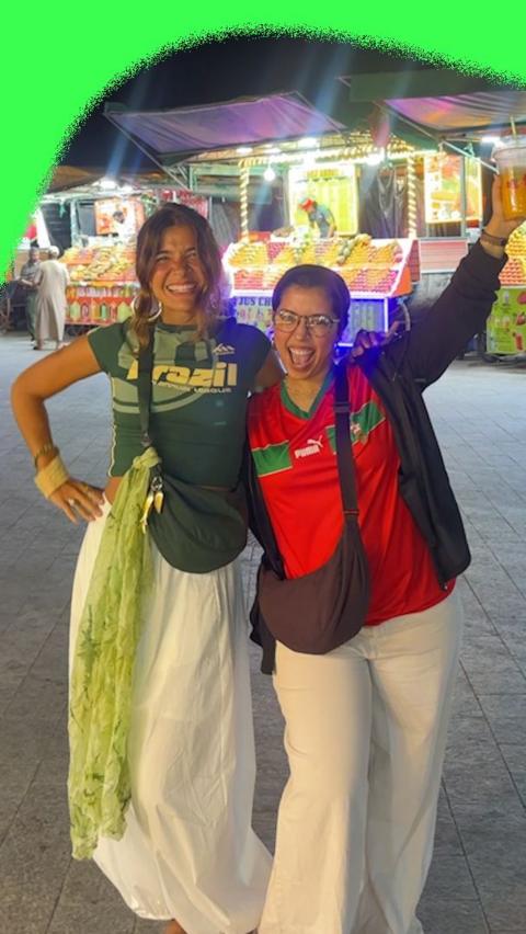 Brazil and Morocco fan