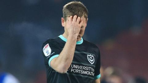 Portsmouth's Matt Ritchie has his head in his hand after conceding at Blackburn 