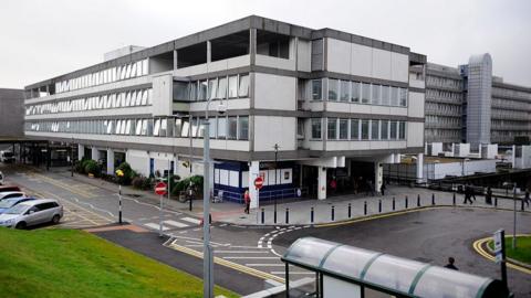 The four-story main building at Aberdeen Royal Infirmary