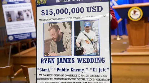 A wanted poster for Canadian snowboarder Ryan Wedding offering $15 million for information leading to his arrest
