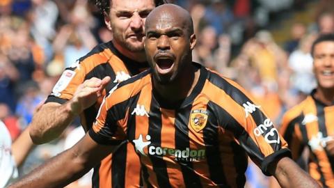 Oscar Estupinan celebrates scoring for Hull City