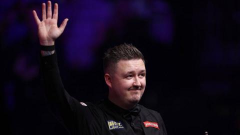 Kyren Wilson celebrates first round win