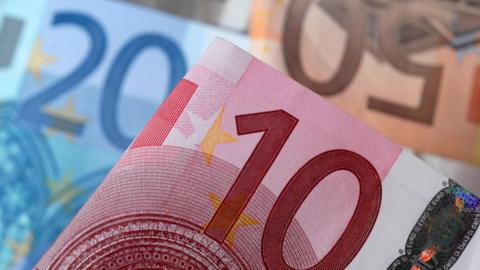 Euro banknotes