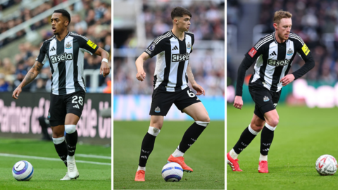 Joe Willock, Lewis Miley and Sean Longstaff