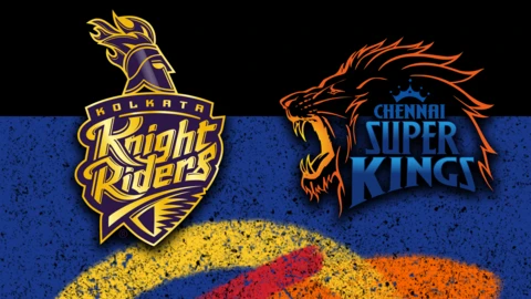 Kolkata Knight Riders v Chennai Super Kings badge graphic