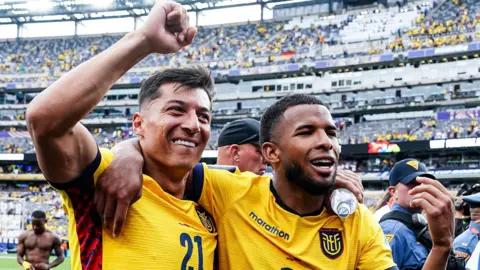 Germany and Ecuador fans
