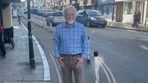 Councillor Michael Dixey in St Dunstan's Street, Canterbury