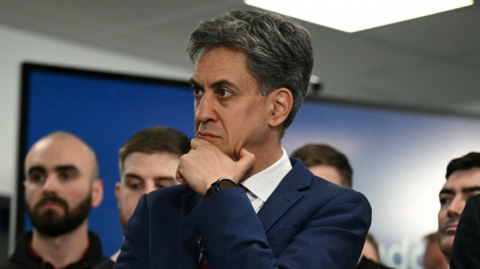 Secretary of State for Energy Security and Net Zero Ed Miliband looks thoughtful 