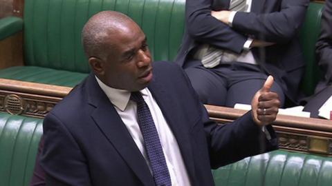 David Lammy speaking in the House of Commons