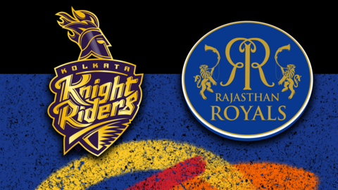 Kolkata Knight Riders v Rajasthan Royals badge graphic
