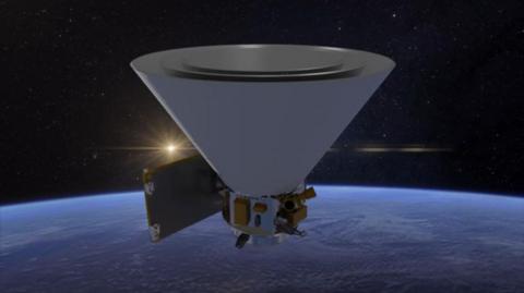 Artist’s impression of SPHEREx in Earth's orbit.