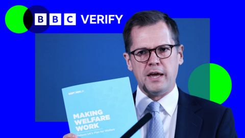 Robert Jenrick holding a copy of Reform's policy document