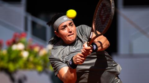 Ons Jabeur in action during the Madrid Open