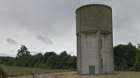 A water tower.