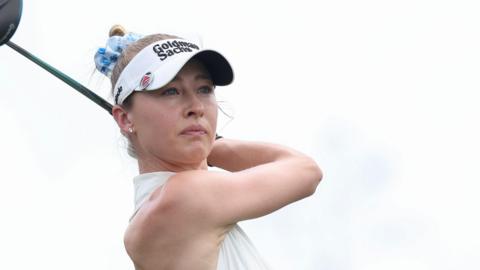 American golfer Nelly Korda in action at the Chevron Championship