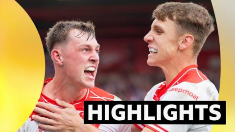 Jack Broadbent and Noah Booth celebrate for Hull KR