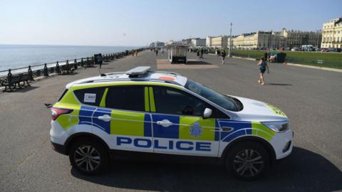 A police car on Hove seafront