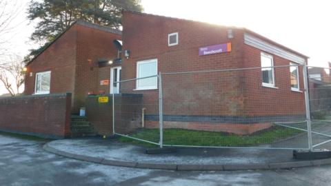 The fenced-off Beechcroft care home
