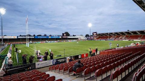 A general view of Kingsholm stadium